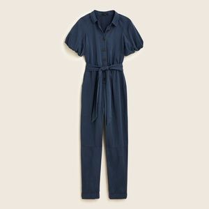 J. Crew Blue Belted Jumpsuit BNWT